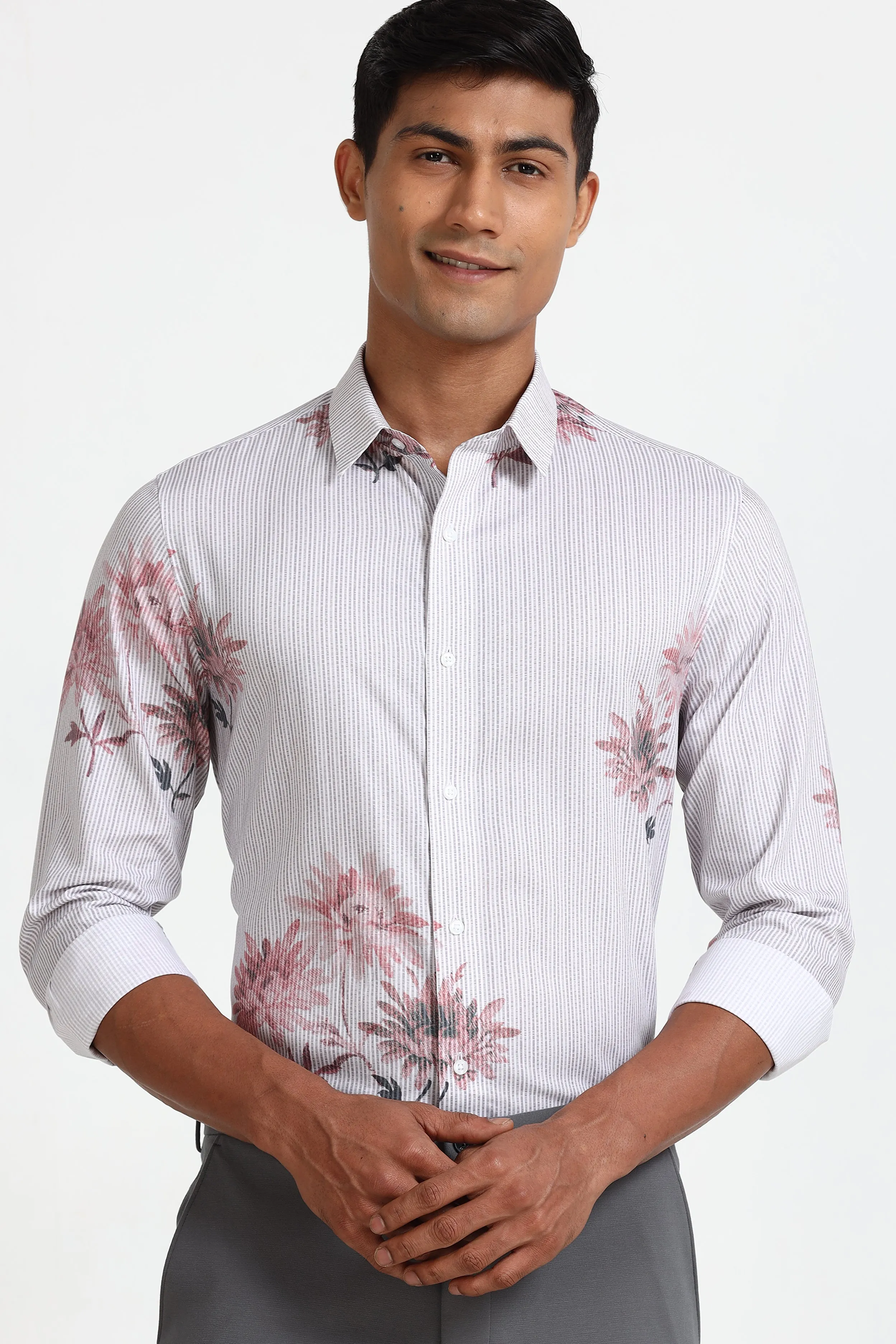 Light Stripe Print Shirt