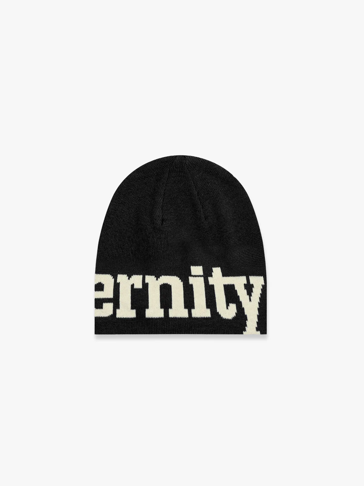 LOGO BEANIE - BLACK/CREAM