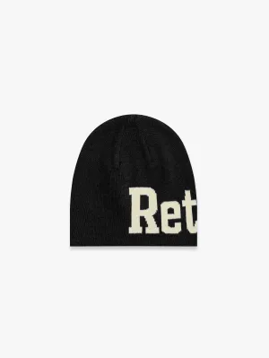 LOGO BEANIE - BLACK/CREAM