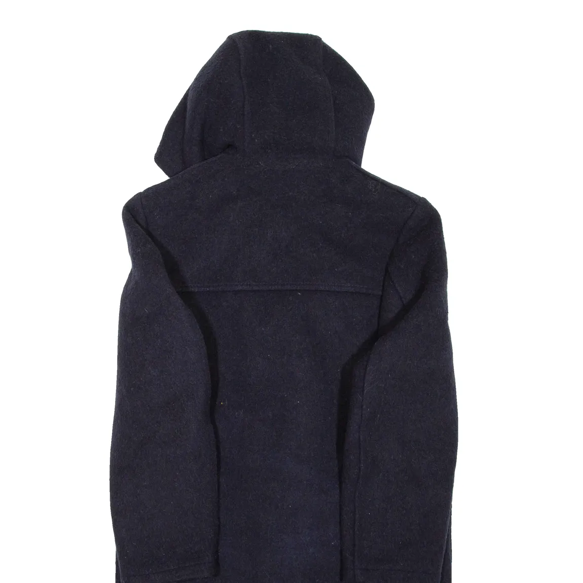 Mens Duffle Coat Blue Wool Hooded S