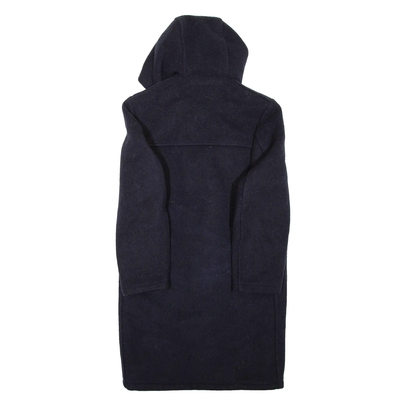 Mens Duffle Coat Blue Wool Hooded S