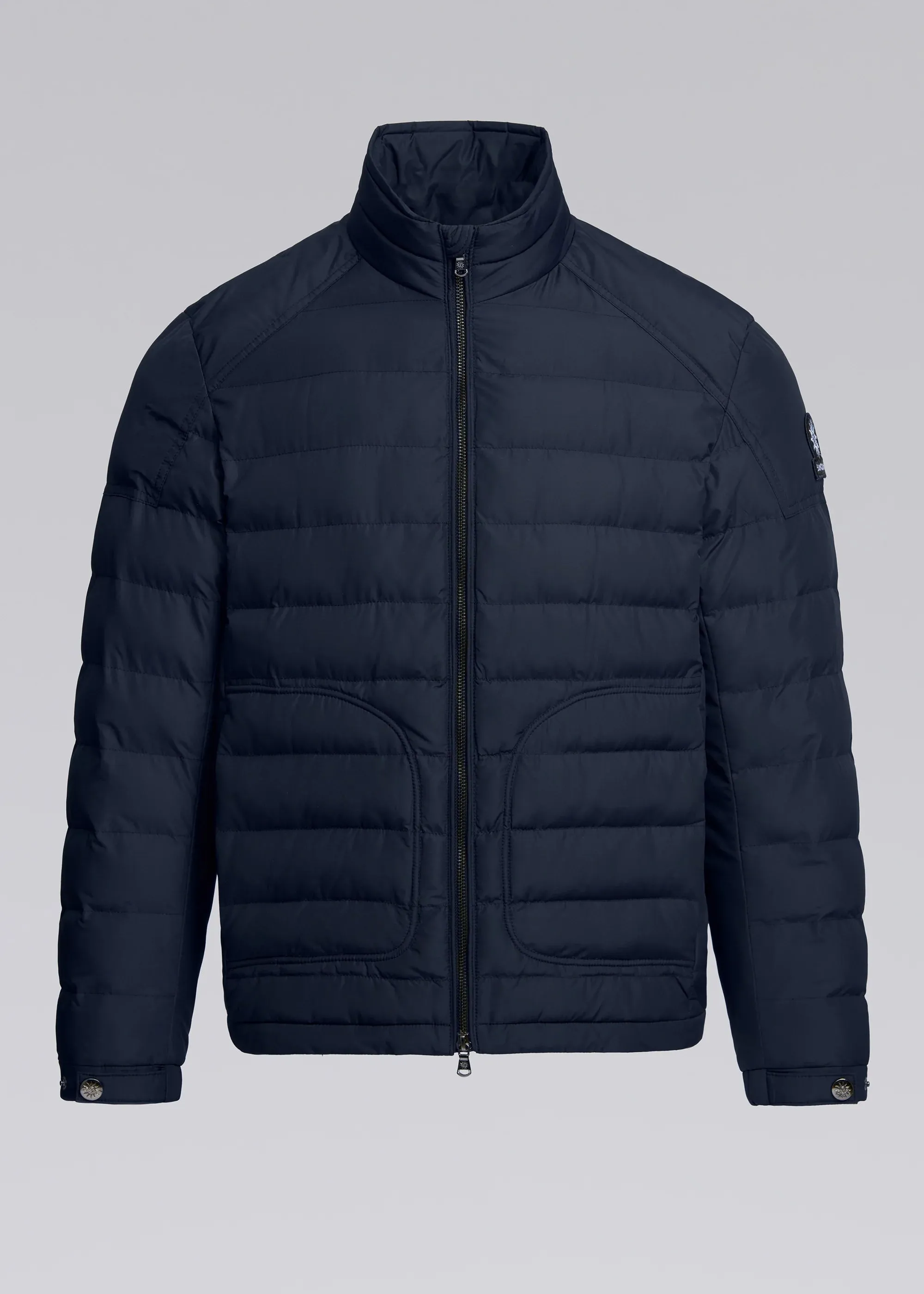 Men's Sandbanks Navy Biker Micro Puffer Jacket