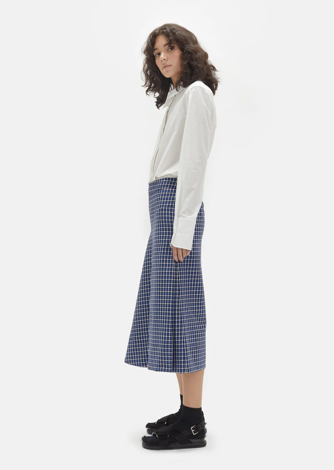 Microstructure Wool Skirt