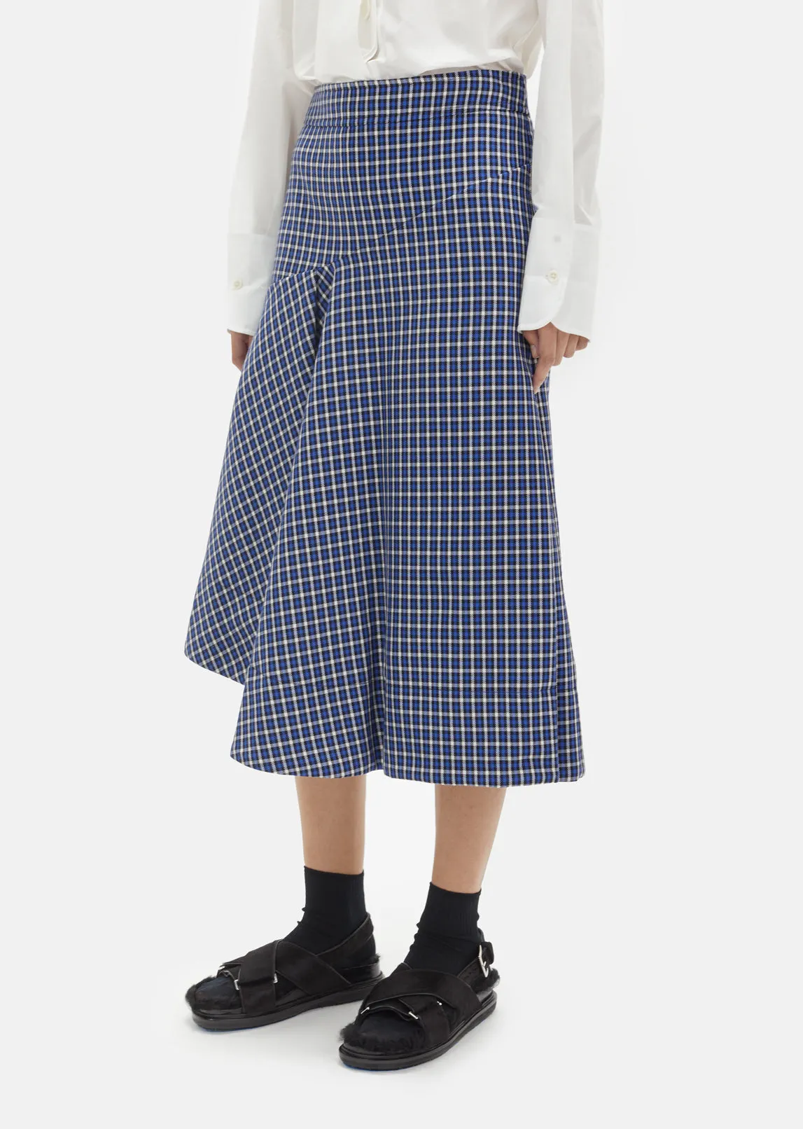 Microstructure Wool Skirt