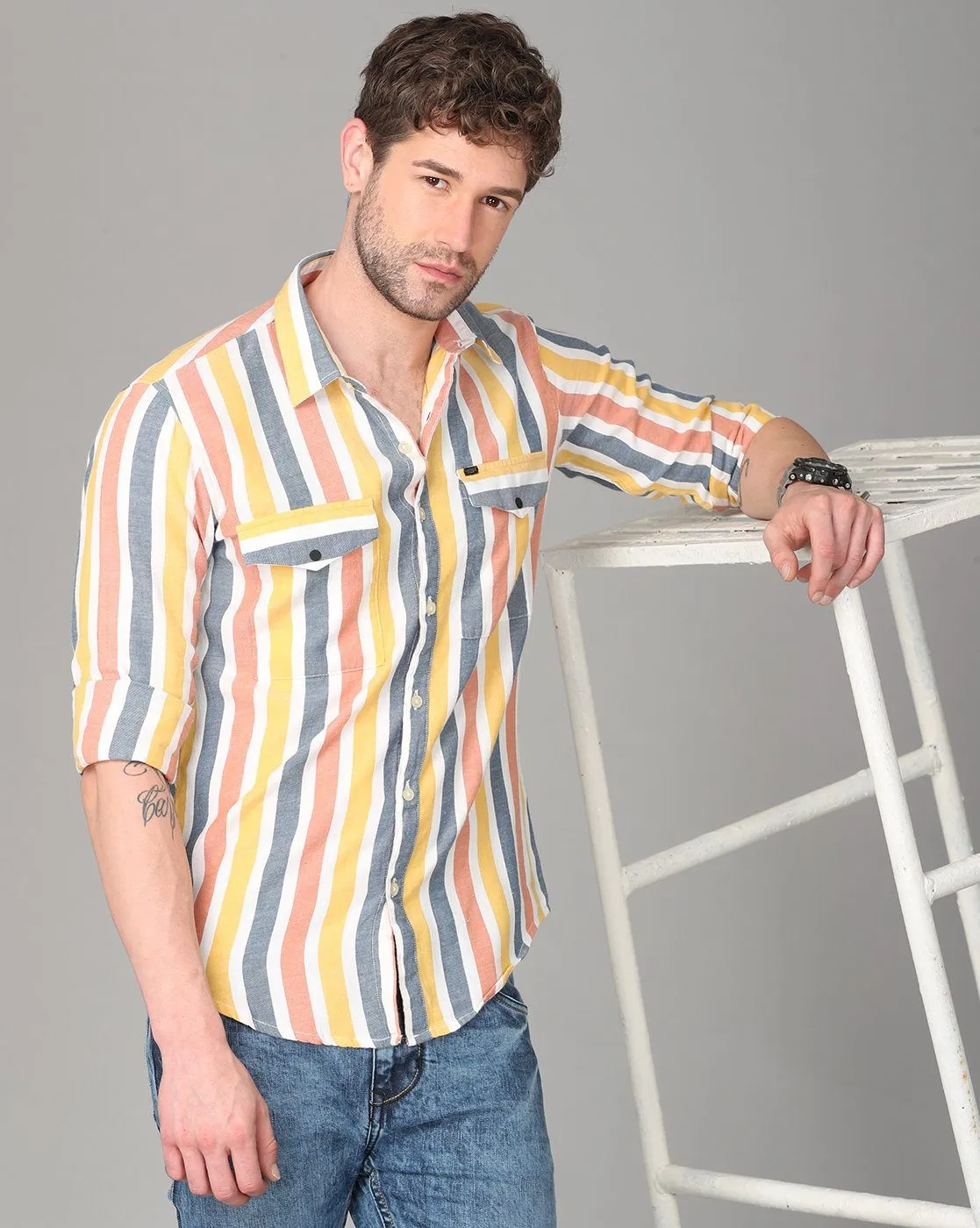 Multi Color Striped Shirt