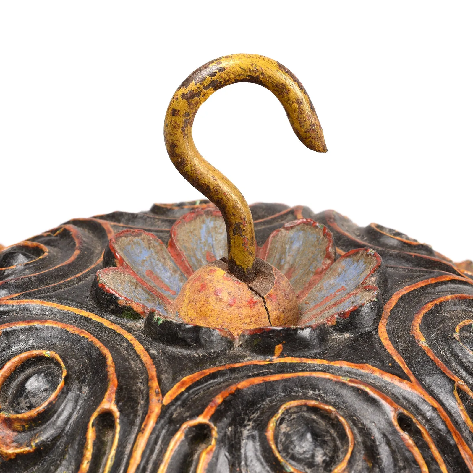Painted Ceiling Rose From Bikaner - 19th Century