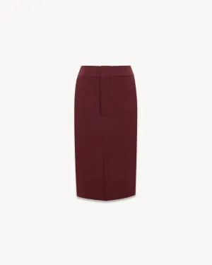 Pencil Skirt In Silk Crepe Muslin