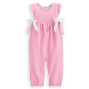 Pique Jersey Berkley Overall- Pink with White