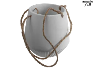 Planter w/ Twine Hanger, 5.75" H x 4.25" W