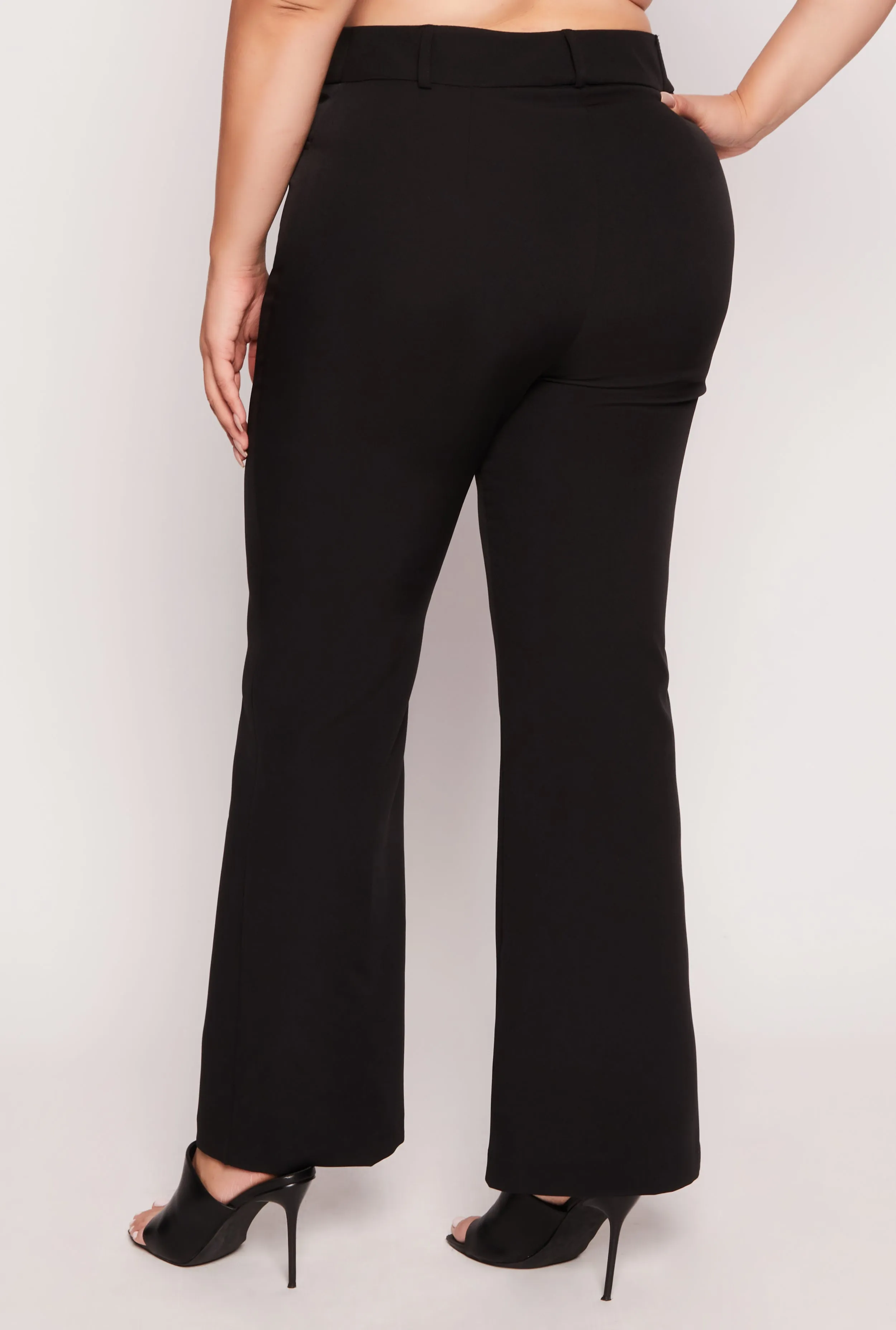 Plus Size Flared Dress Pants