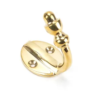 Polished Brass Coat Hook | From The Anvil