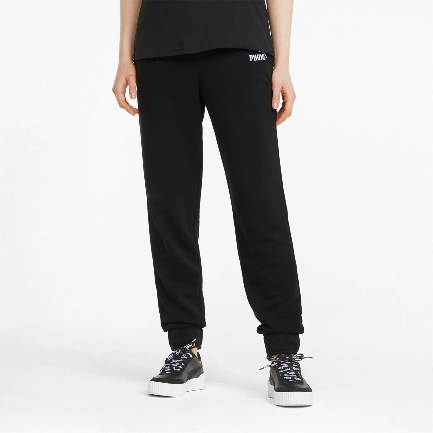 Puma pantalone sportivo da donna con polsino ESS  Embroidery High-Waist Pants TR cl 847093-01 black
