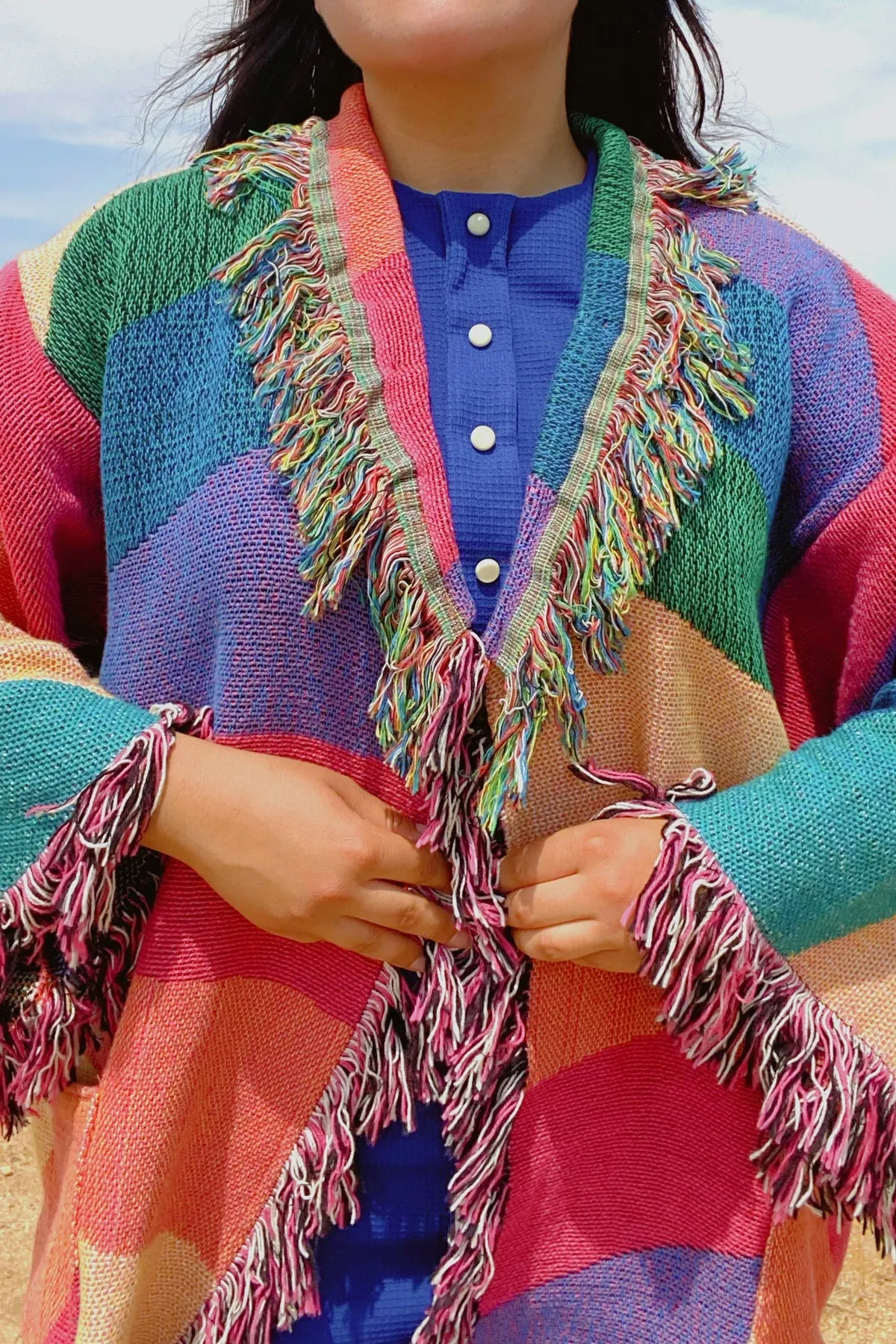 Rainbow Eye Blanket Robe Coat