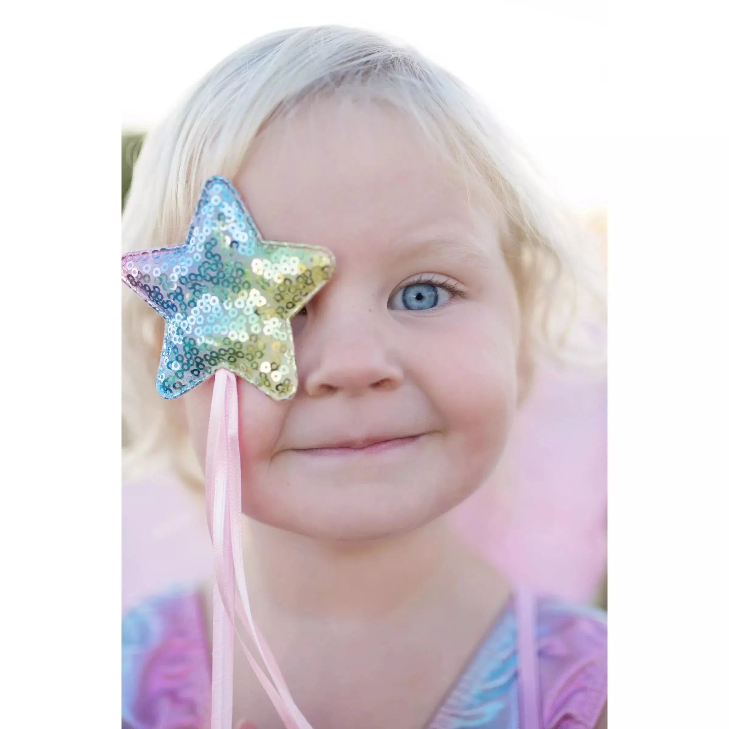 Rainbow Sequins Skirt, Wings & Wand