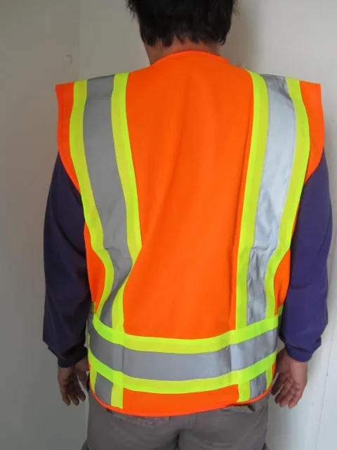 Safety Vest with Pull up Zipper FAB-21132
