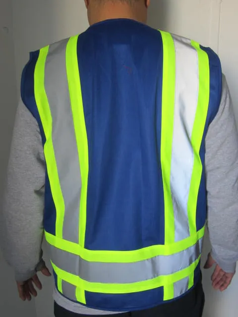 Safety Vest with Pull up Zipper FAB-21132