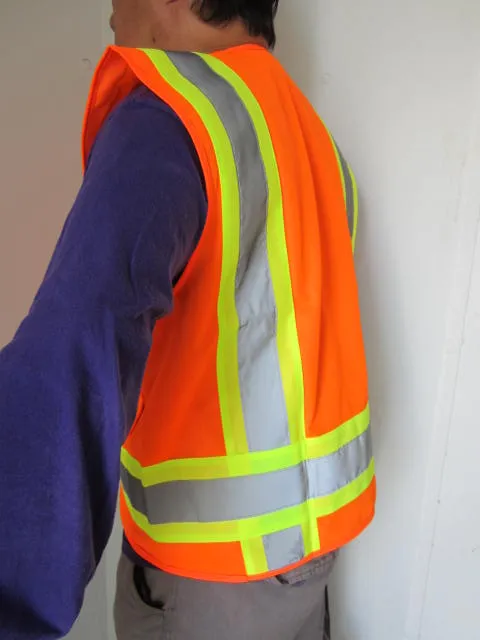 Safety Vest with Pull up Zipper FAB-21132