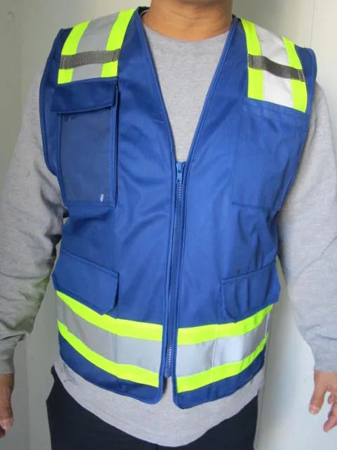 Safety Vest with Pull up Zipper FAB-21132