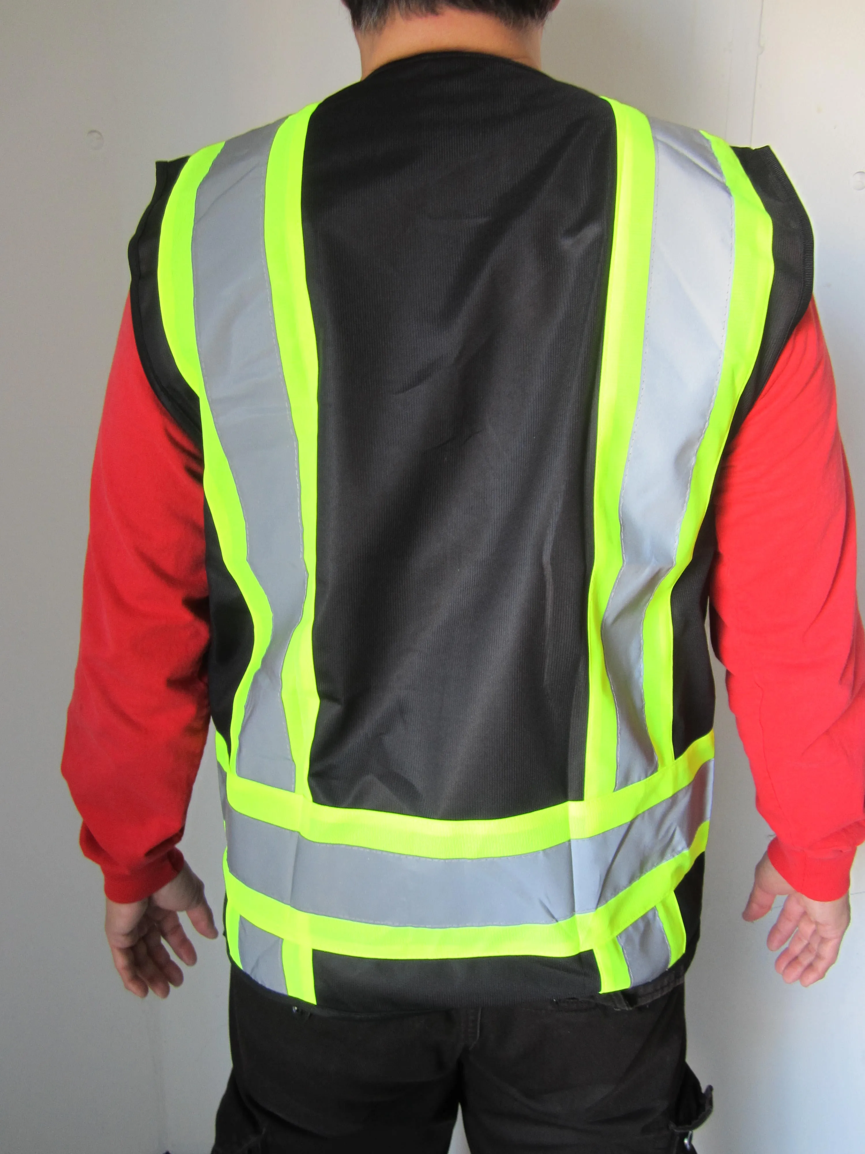 Safety Vest with Pull up Zipper FAB-21132
