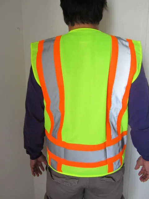 Safety Vest with Pull up Zipper FAB-21132