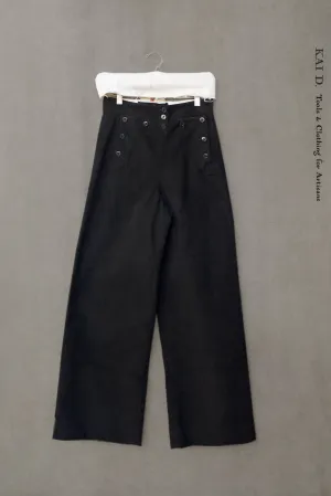 Sailor pants - Japanese Moleskin - Black - XS, S, M , L