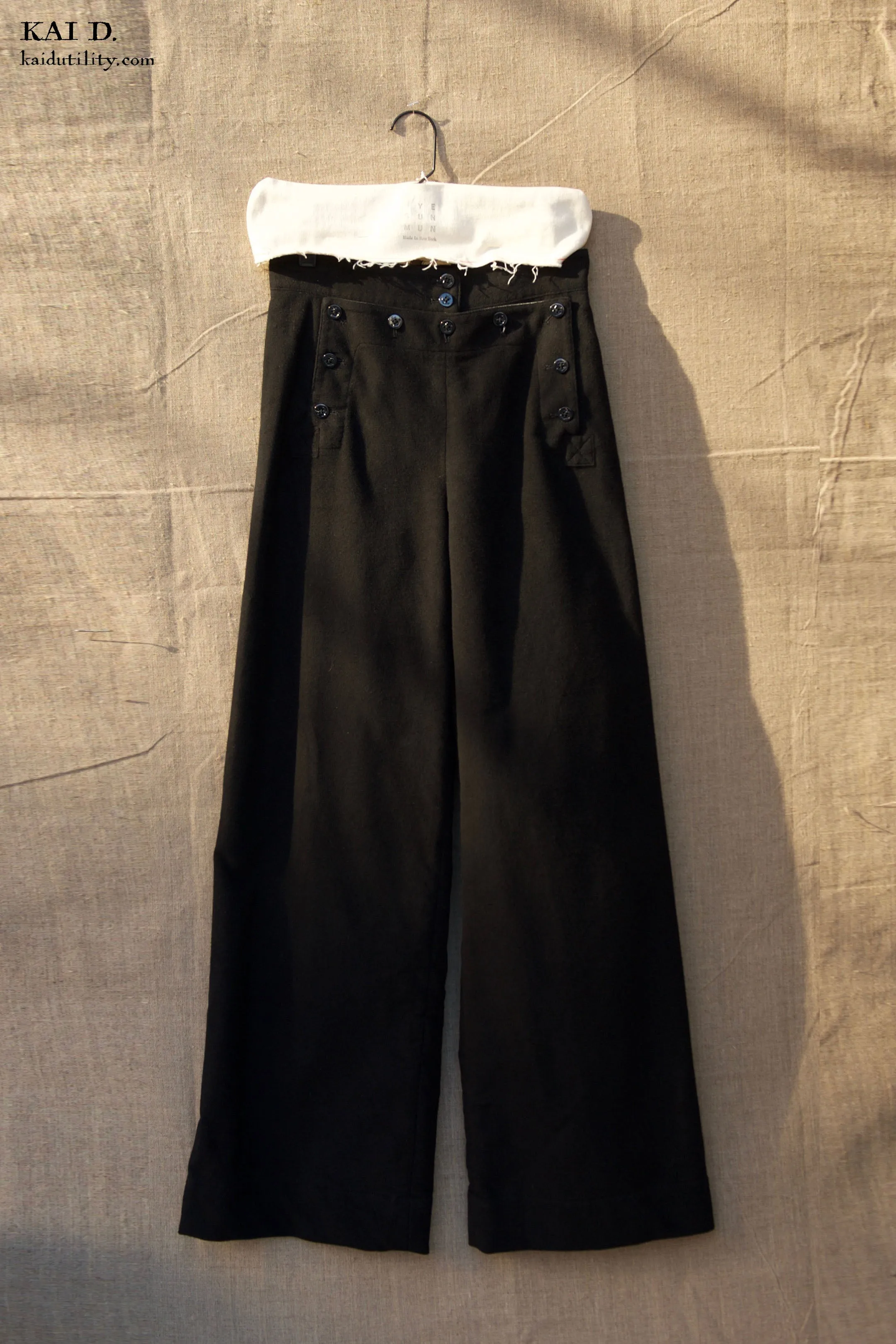 Sailor pants - Japanese Moleskin - Black - XS, S, M , L