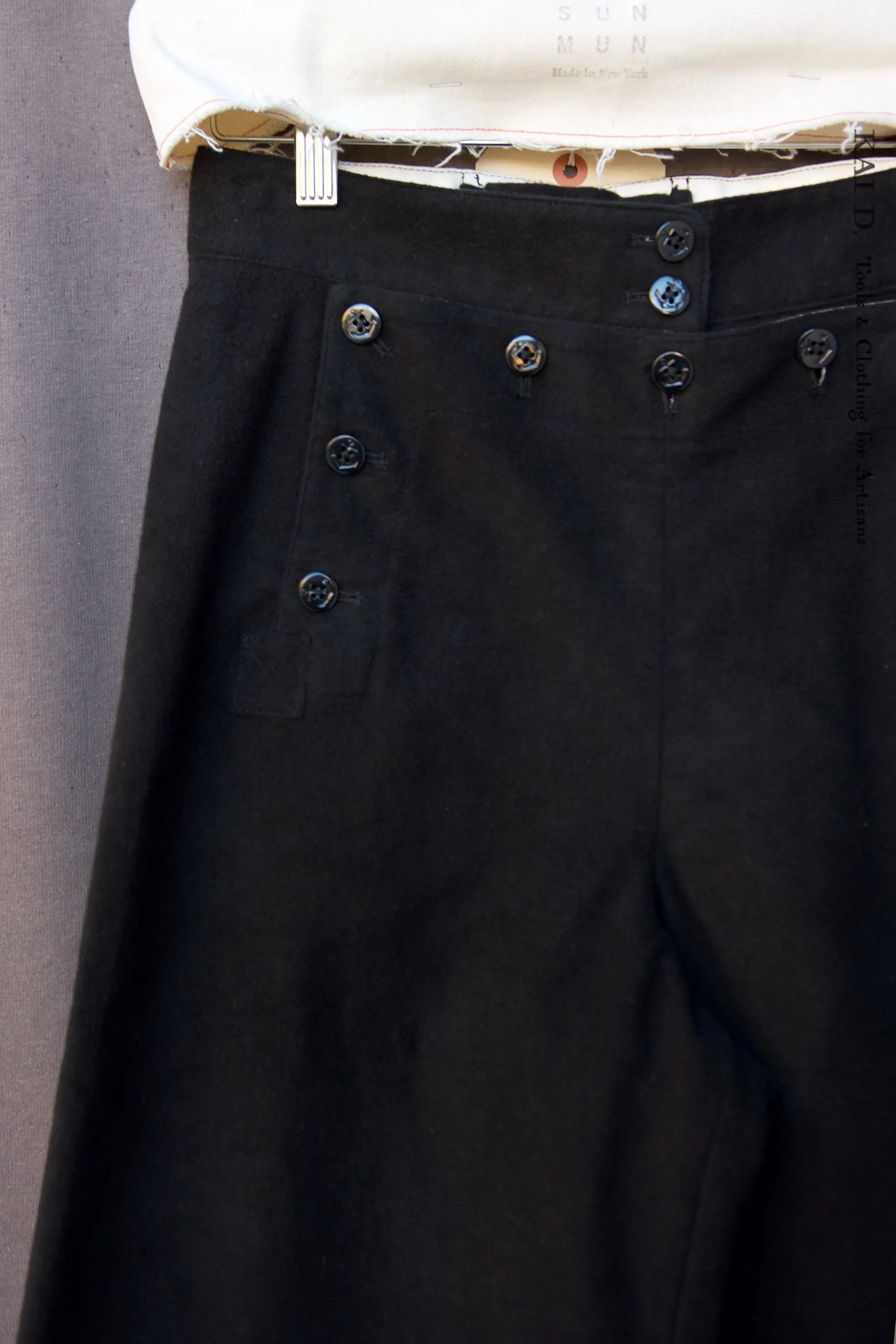 Sailor pants - Japanese Moleskin - Black - XS, S, M , L
