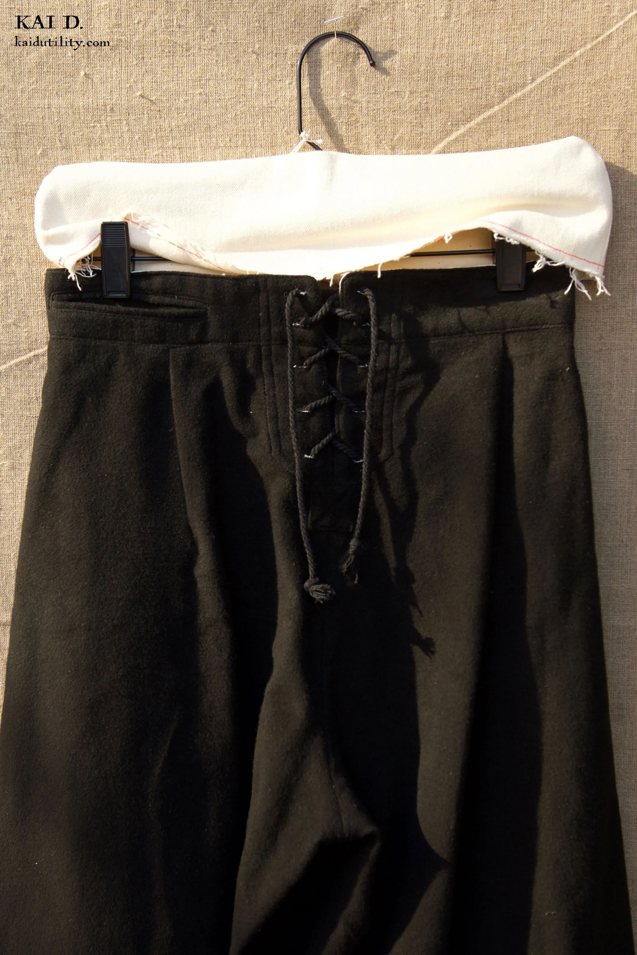 Sailor pants - Japanese Moleskin - Black - XS, S, M , L