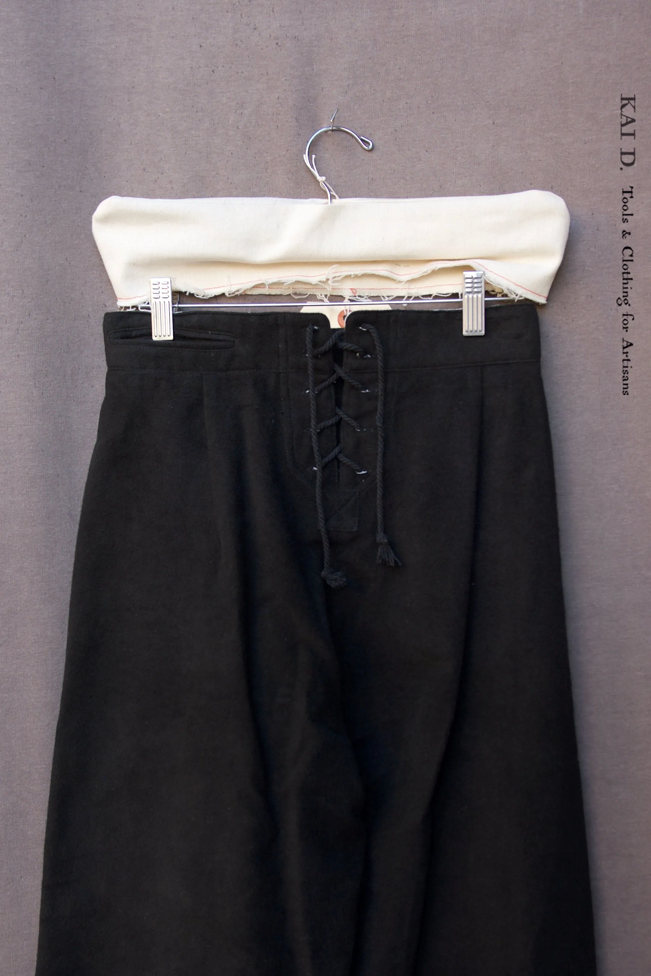 Sailor pants - Japanese Moleskin - Black - XS, S, M , L