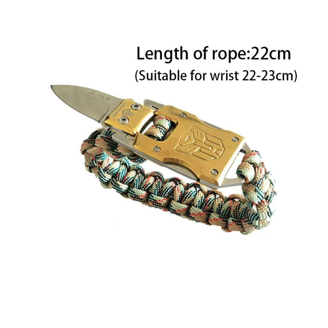 Self Defense Transformer Multi Functional Rope Bracelet