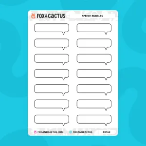 Speech Bubble Quarter Box Stickers