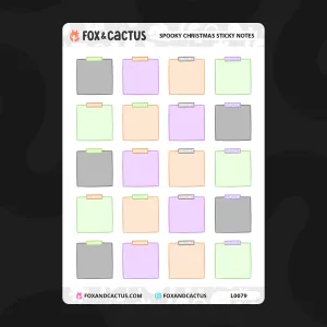 Spooky Christmas Sticky Note Stickers