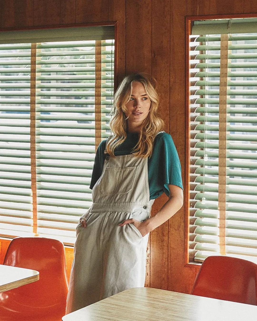 Stanley Overall Dress - Bleached White