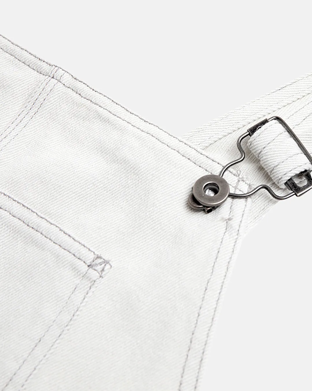 Stanley Overall Dress - Bleached White
