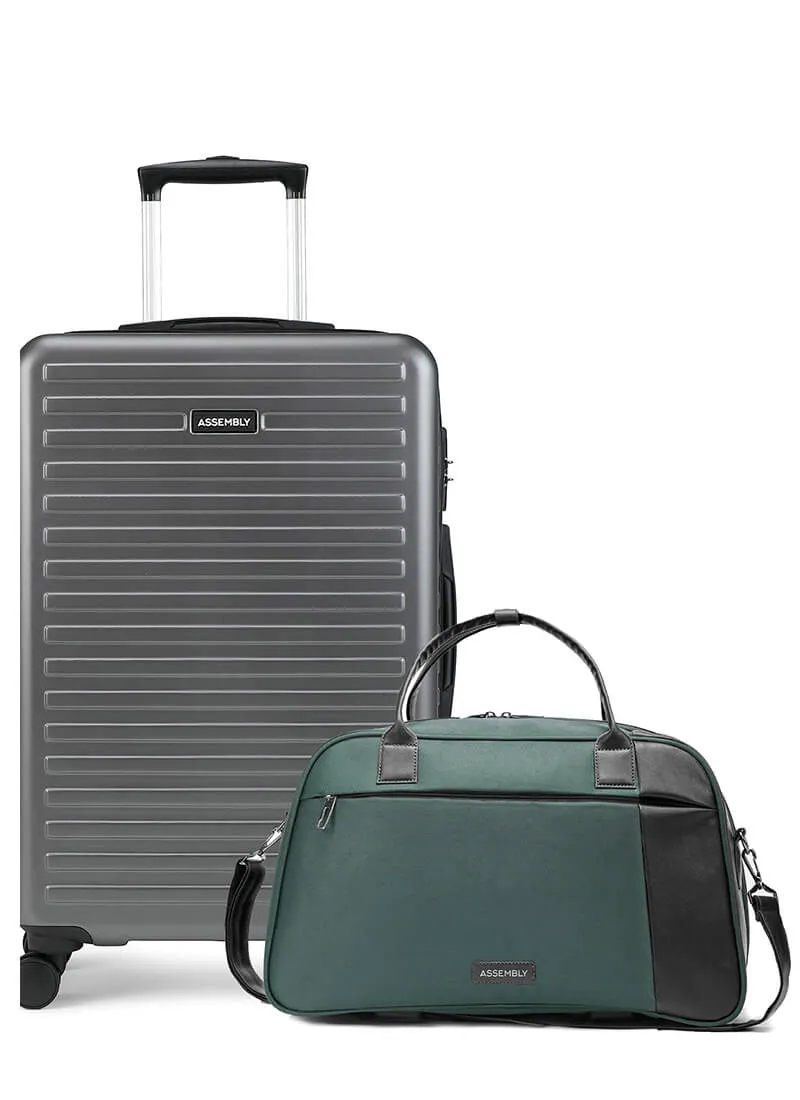 Stark Verve Combo | Grey | Medium Hard Luggage with Duffle Bag