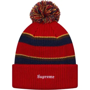 Supreme Big Stripe Beanie - Red