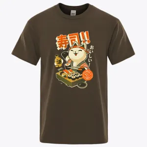 Sushi Chef Cat T-Shirt
