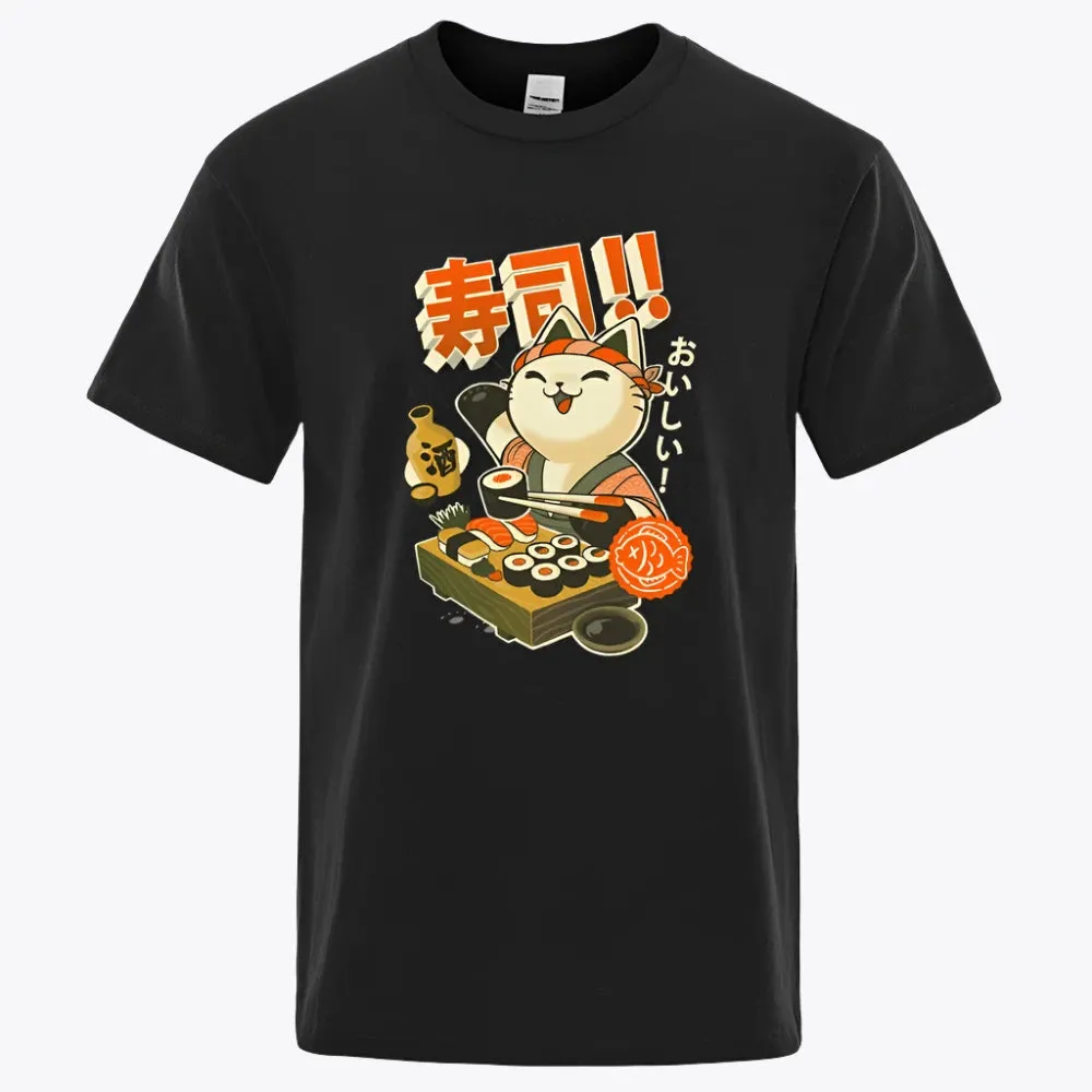 Sushi Chef Cat T-Shirt