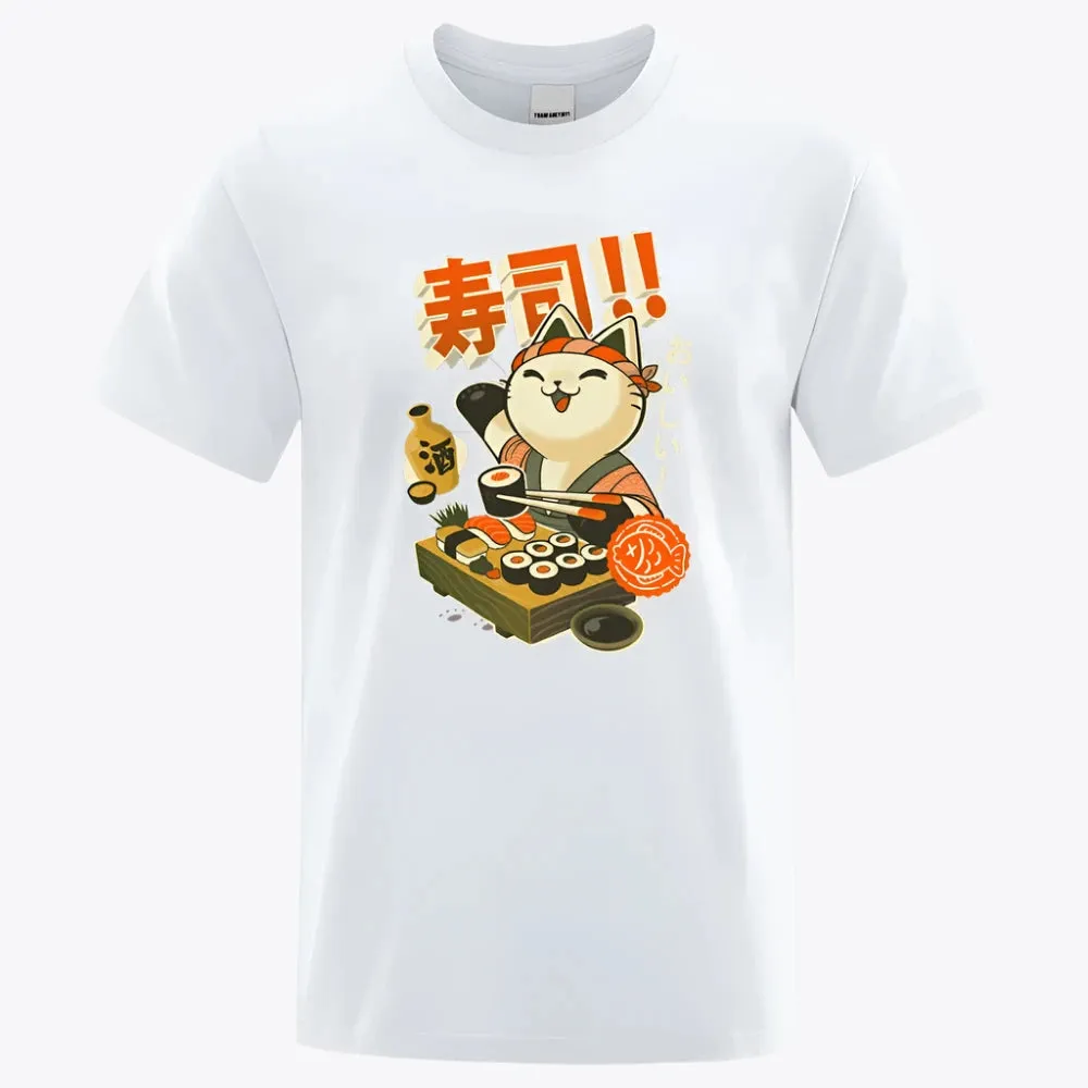 Sushi Chef Cat T-Shirt
