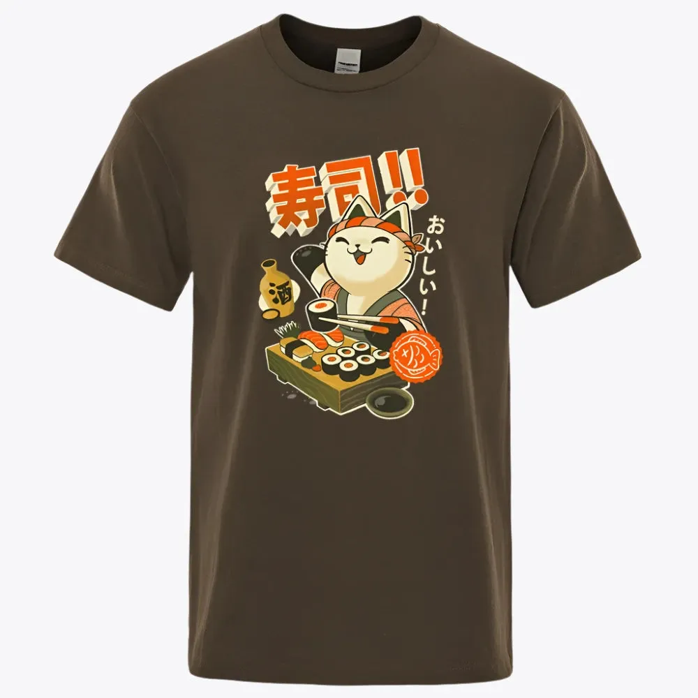 Sushi Chef Cat T-Shirt