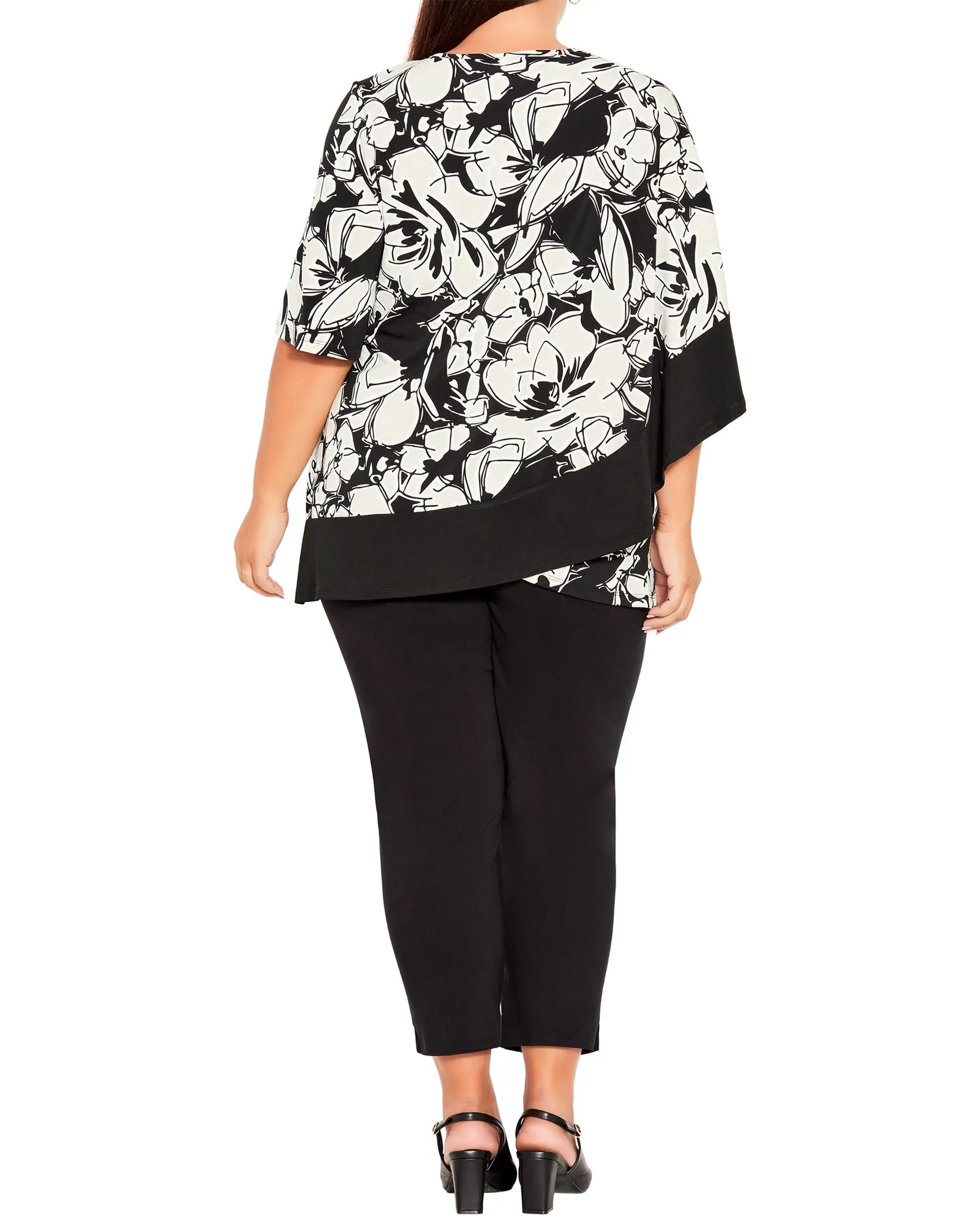 Suzi Overlay Top | Black / White