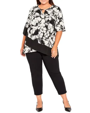 Suzi Overlay Top | Black / White