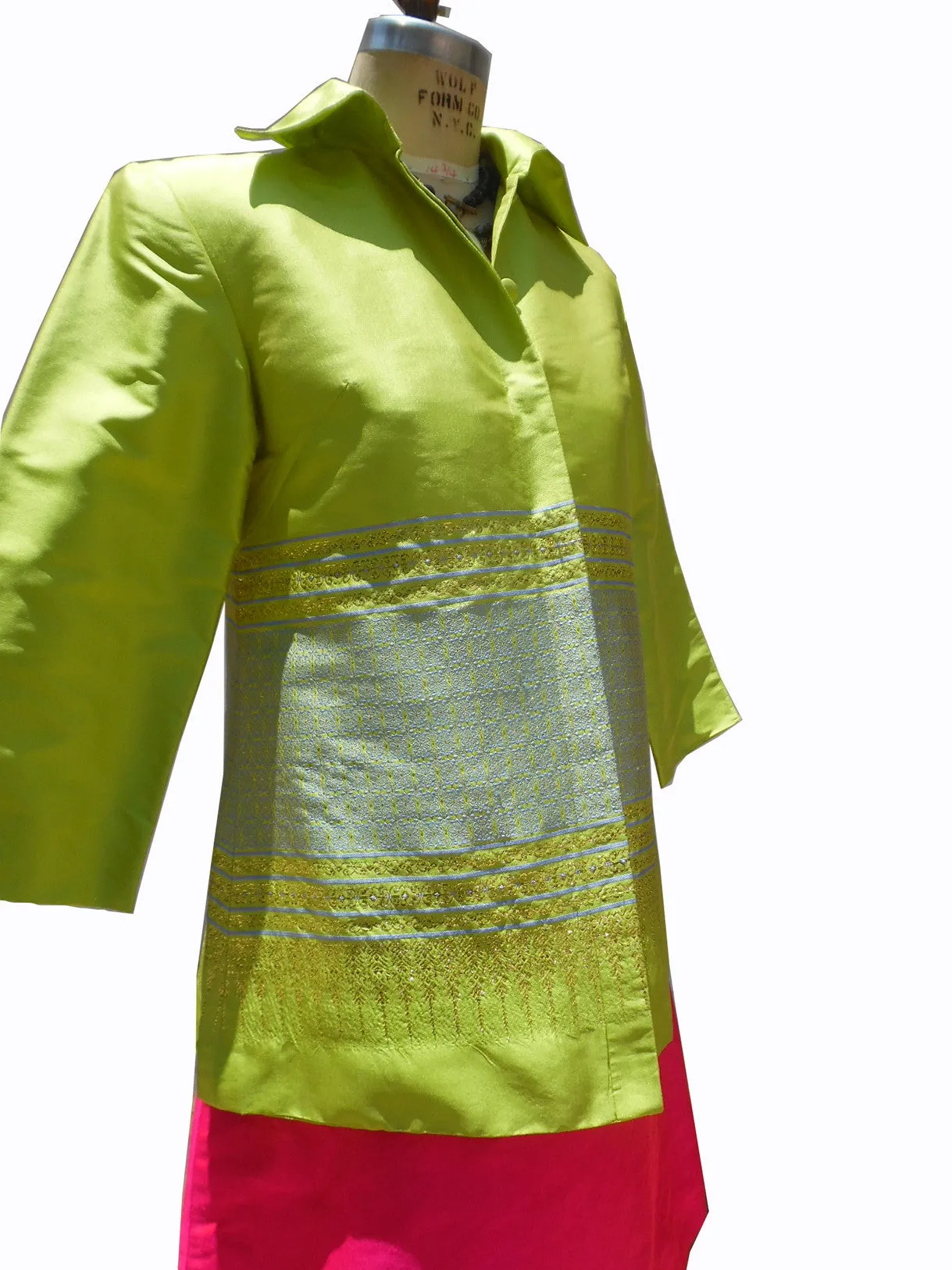 Thai Silk Cocktail Evening Jacket One Of A Kind