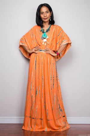 Tie dye kimono kaftan dress