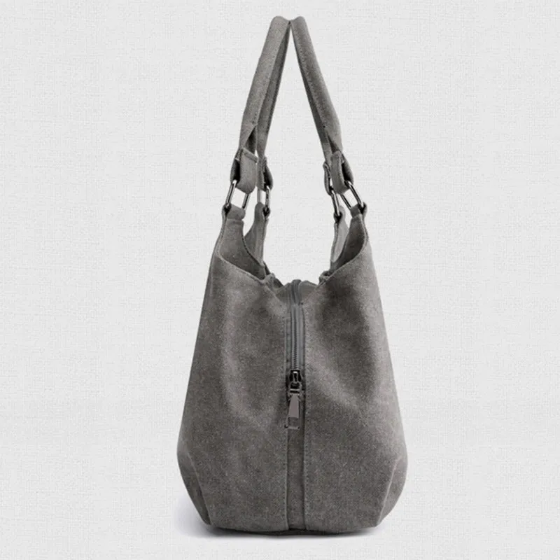 Triple Compartment Canvas Tote Lightweight Functional Hobo Handbag Purse