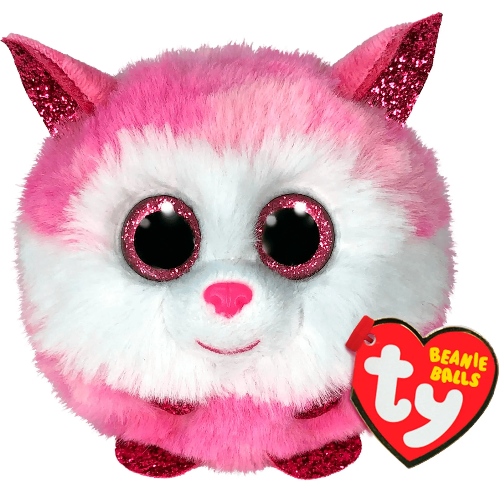 Ty Beanie Ball - Princess Pink Husky