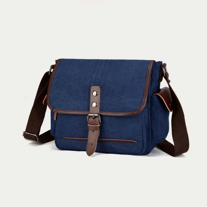 Unisex Retro Canvas Bag Large Functional Crossbody Bag Messenger Bag