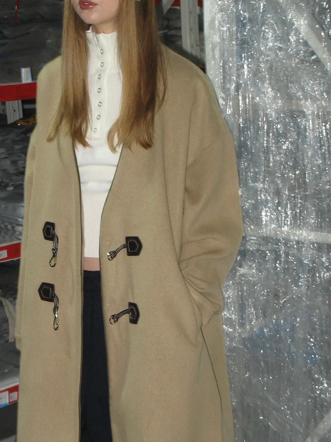 V-Neck Duffle Coat