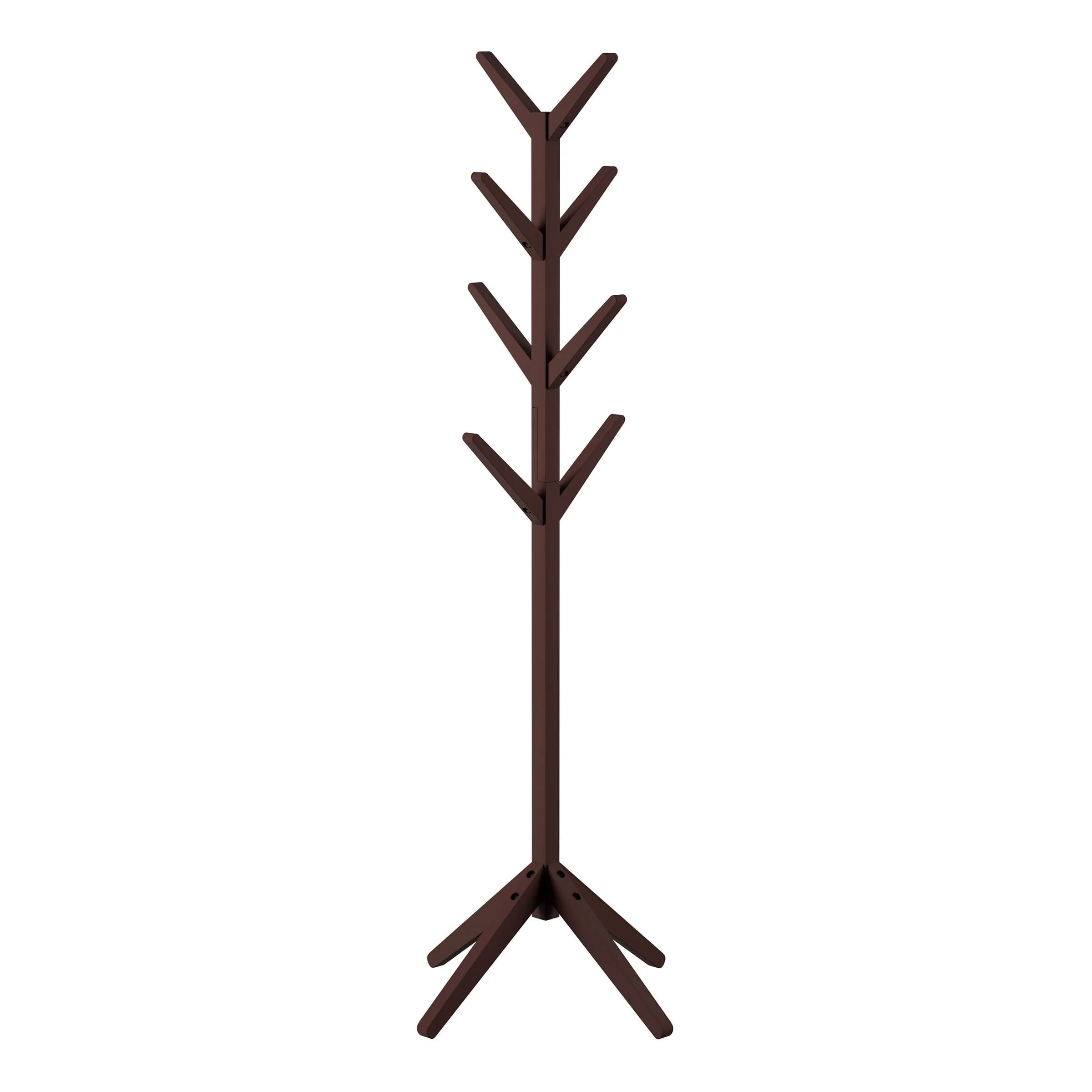valiant Lavish Home Freestanding 8-arm Coat Rack Stand with Modern Finish, Espresso