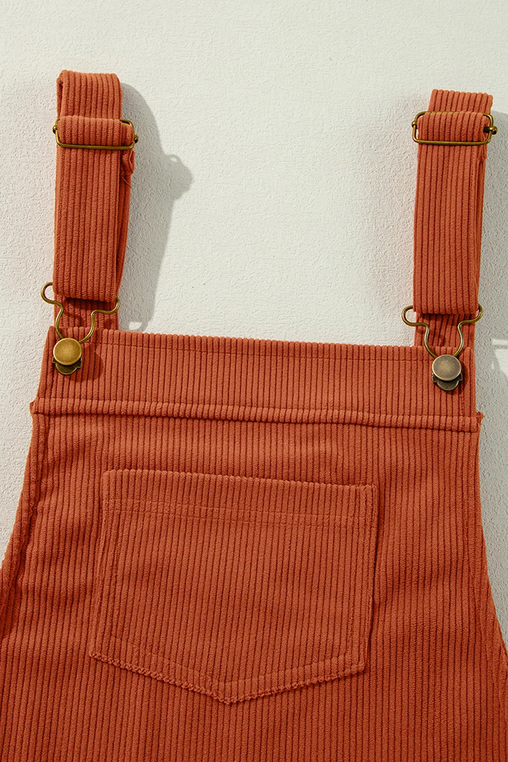 Vineyard Green Corduroy Front Pockets Overall Dress